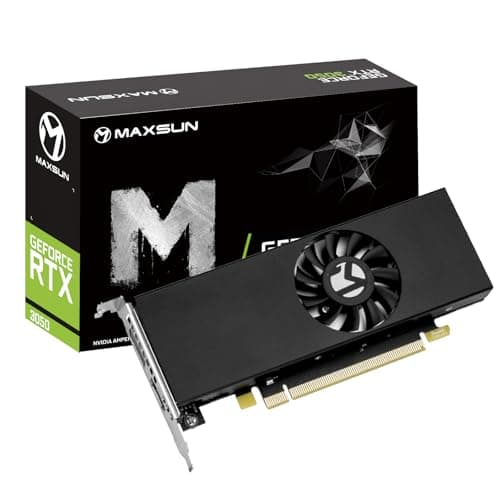 Image of maxsun GeForce RTX 3050 6GB Graphics Cards GDDR6 Video Graphics Card GPU for Gaming PC Mini Small Form Factor SSF Slim Low Profile Design PCI Express 4.0, HDMI 2.1, DisplayPort 1.4a
