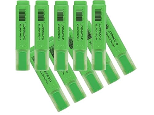 Image of Q-Connect Green Highlighter Pen (10 Pack) KF01113