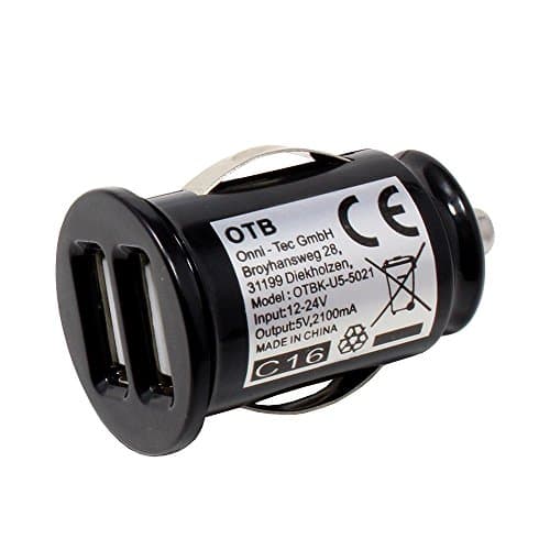 Image of DUAL USB Adapter compatible with Alcatel 1066G, 2100mA, Auto-ID