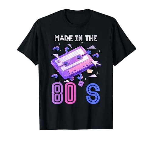 Image of Retro 1980s Cassette Eighties Music Lover Made In The 80s T-Shirt