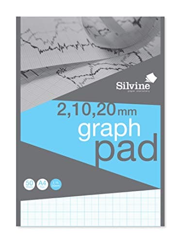 Image of Silvine A4 Professional Graph Pad. 50 Sheets of Quality 90gsm Paper, A4GP21020