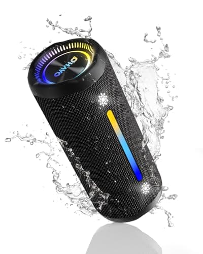 Image of OHAYO Bluetooth Speaker With LED Light, Portable Wireless Speakers, 25W Enhanced Bass, 24H Playtime, IPX7 Waterproof Outdoor Speaker, Wireless Stereo Pairing