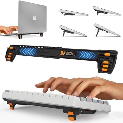 Image of GPG2 ESC Flip PRO - Adjustable Computer Keyboard Stand & Adjustable Portable Laptop Stand | Ergonomic Keyboard Riser for Compact to Full-Size Keyboards | Universal Portable Keyboard Riser