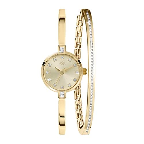 Image of Spirit Ladies Gold Plated Watch and Bangle Gift Set ASPL158