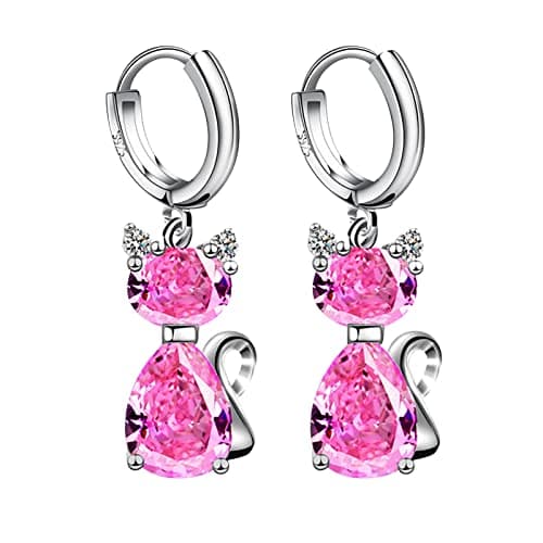 Image of Dimond Cute Cat Earrings for Women, 925 Sterling Silver Cute Cats Stud Earring for Womenamazon clearance warehouse sale uk of sales clearance Mother+Day Gifts amazon sale of women's gifts clearance