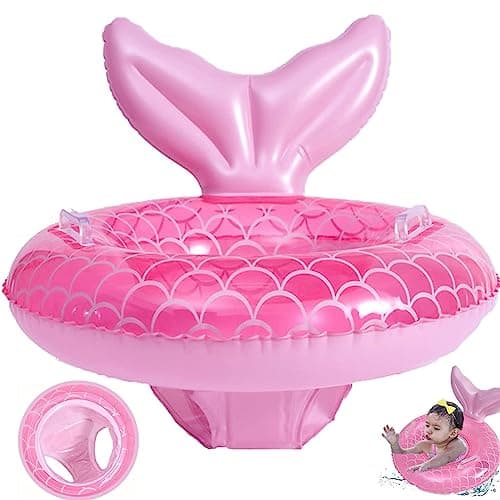 Image of Baby Swimming Float, Inflatable Baby Float Baby Swimming Ring, Baby Pool Float with Baby Safety Seat and Handle for Babies 3-36 Months Toddlers Infant Training Summer Baby Bath Float