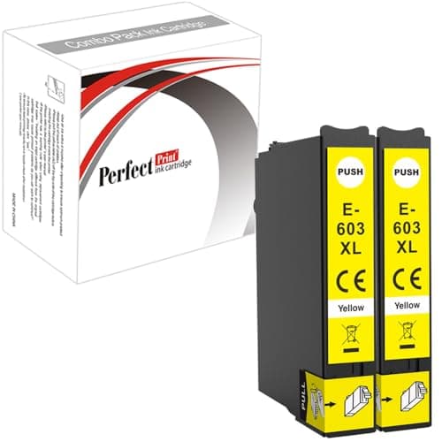 Image of PP Ink Cartridge 603XL For Printer, Compatible with Epson Expression Home XP-2100 XP-2105 XP-2150 XP-2155 XP-3100 XP-3105 XP-3150 XP-3155 XP-4100 XP-4105 XP-4150 Yellow (2-Pack)
