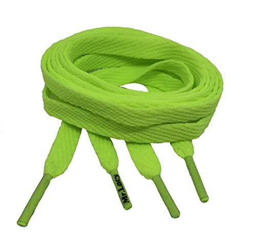 Image of Mr Lacy Laces - Flatties - Neon Lime Yellow