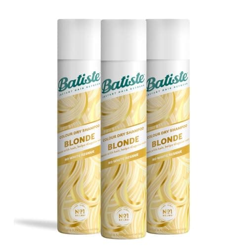 Image of Batiste Dry Shampoo in Blondes with a Hint of Colour 200ml, No Rinse Spray to Refresh Hair in Between Washes, No White Residue for Blonde or Highlighted Hair (Packaging may vary) (Pack of 3)