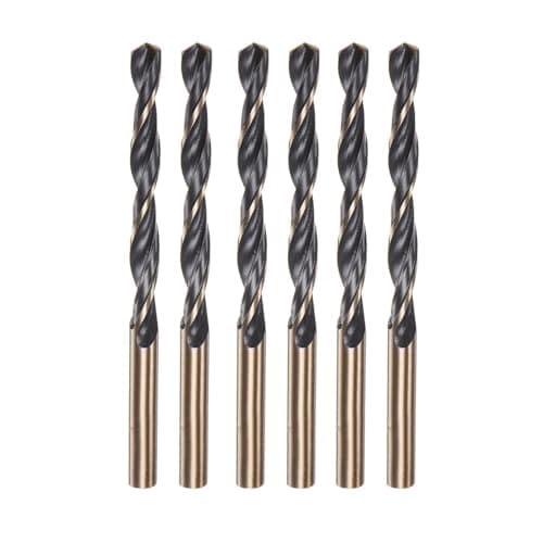 Image of Misuyue 6pcs Metal Drill Bits, 6mm/0.236" HSS Carbide Jobber Drill Bit Sets, Twist Drill Bit for Metal Stainless Steel Aluminum Alloy, Wood Drill Bits
