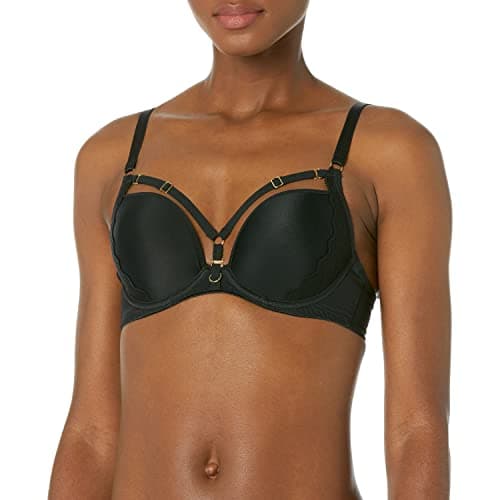 Image of Freya Women's Temptress Underwire Molded Plunge T-Shirt Bra, Black, 30F