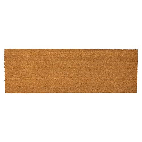 Image of Nicola Spring Coir Double Door Mat - 120 x 40cm - Classic - Pack of 1 - Decorative Indoor Large Front Door Mat Entry Dirt Trapper Rug Outdoor Boot Scraper Non Slip Backing Doormat