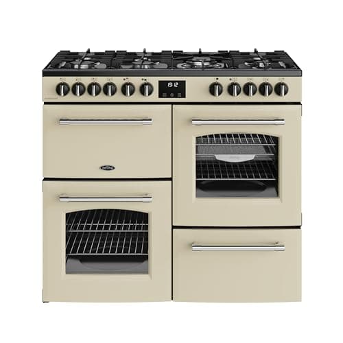 Image of Belling Farmhouse 100DF 100cm Dual Fuel Range Cooker - Cream - A Rated