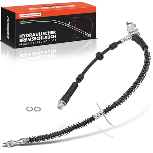 Image of Frankberg Brake Hose Front Axle Left Passenger Side Compatible with Discovery IV L319 3.0L 5.0L 2009-2017 Discovery IV LA 2.7L 3.0L 2009-2016 Discovery IV Van L319 3.0L 2011-2017 Replace# LR052214