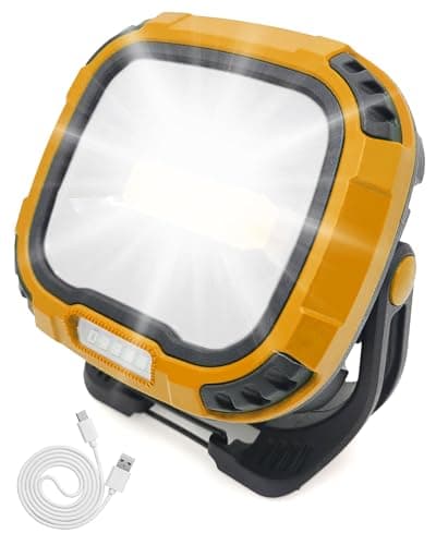 Image of MOXTOYU 50W LED Rechargeable Work Light, 6 Modes 4 Brightness Modes Portable Work Light 4500LM, Display Power Function Floodlight Waterproof & USB Charging, Suitable for Outdoor Camping, Fishing