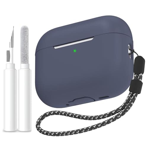 Image of AhaStyle AirPods Pro 3 Case Cover (2025) with Cleaning Kit Soft Silicone AirPods Pro 3rd Generation Case with Lanyard Full Body Shockproof Cover Skin for Apple AirPods Pro 3rd Gen 2025
