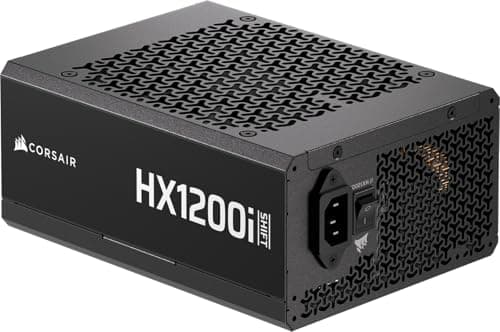 Image of CORSAIR HX1000i SHIFT Fully Modular ATX Power Supply – Built-in iCUE LINK System Hub, Native 12V-2x6 Cable, ATX 3.1 & PCIe 5.1, Side-Mounted Connectors, Cybenetics Platinum – Black