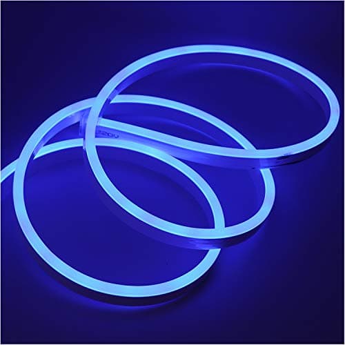 Image of GQL 20m Blue Flexible NEON Light, 220V SMD 2835 120 LED Strip Light Kit (IP65 Waterproof) with UK Plug Power Supply for Home Garden Bar Decoration