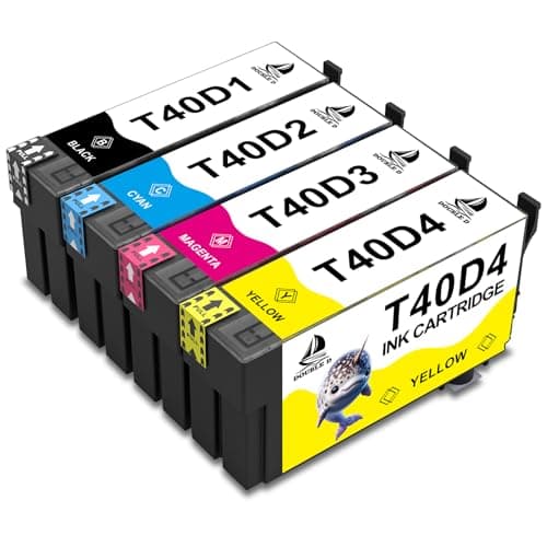 Image of DOUBLE D T40D Ink Cartridges Compatible for Epson T40D Ink Cartridges Work for Epson SC-T2100 SC-T3100 SC-T3100M MFP SC-T5100 SC-T5100M SC-T5100N Printers, 4 Pack (T40D1 T40D2 T40D3 T40D4