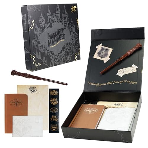 Image of Harry Potter Marauders Map Stationery Set, Notebook Wand Pen Stickers and Stationery Writing Supplies, Novelty Merchandise and Gift