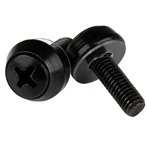 Image of StarTech.com M5 x 12mm - Screws - 100 Pack, Black - M5 Mounting Screws for Server Rack & Cabinet (CABSCREWSM5B)