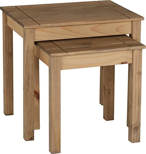 Image of Seconique Panama Nest Of 2 Tables in Natural Wax