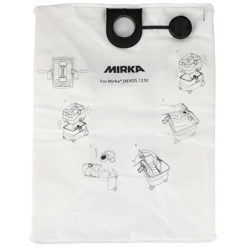 Image of Mirka Dust Bag Fleece for DEXOS 1230 – 5 Pack Replacement Bags for 30L M-Class HEPA Dust Extractor