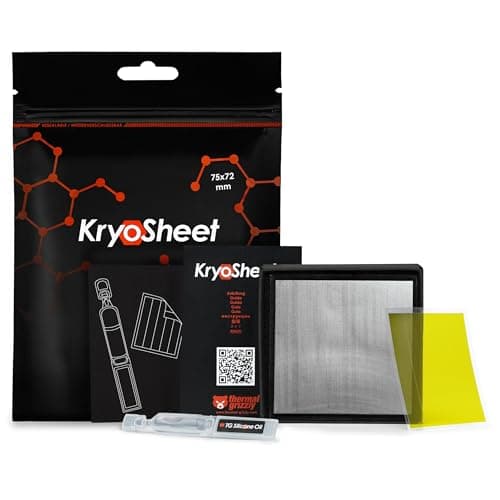 Image of Thermal Grizzly - Kryosheet Graphene Thermal Pad - 75x72x0.2mm - outstanding thermal conductivity, long-term stability & high flexibility, electrically conductive - for CPU & GPU