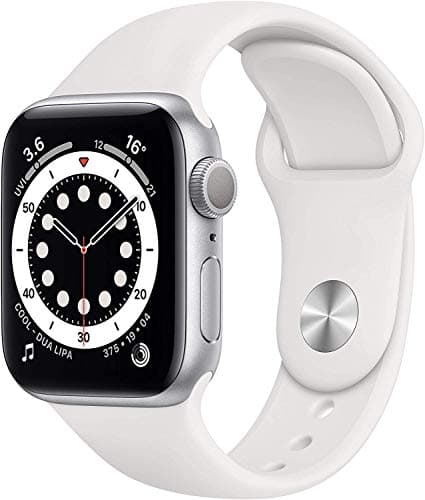 Image of Apple Watch Series 6 (GPS, 40mm) Silver Aluminium Case with White Sport Band (Renewed)