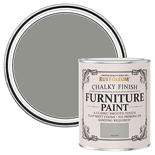 Image of Rust-Oleum Grey Upcycled Furniture Paint in Chalky Finish - Grey Tree 750ml