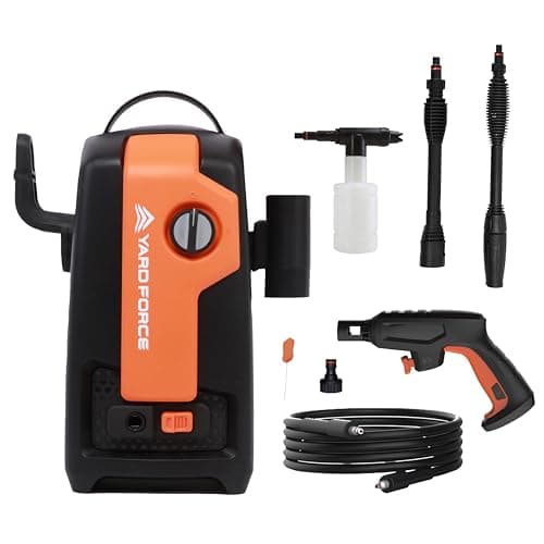 Image of Yard Force EW U11E Electric Pressure Washer, 1600W, 120 Bar, 400L/h Flow Rate, 3m Hose