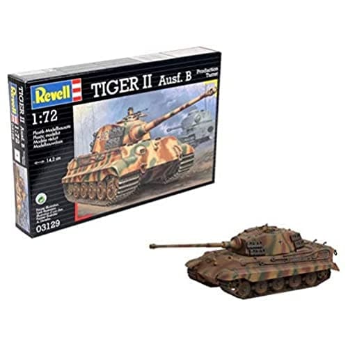 Image of Revell 03129 Tiger II Ausf. B 1:72 Scale Unbuilt/Unpainted Plastic Model Kit