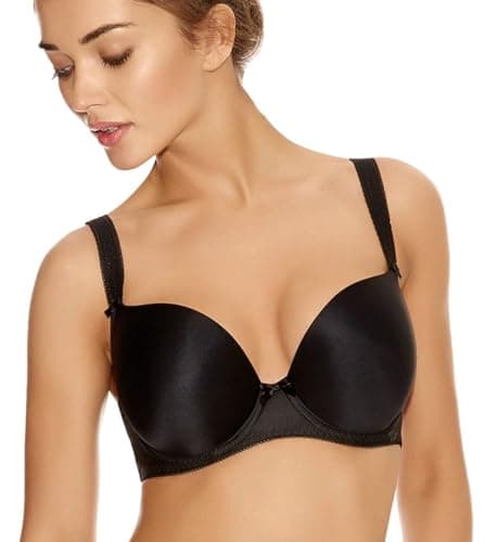 Image of Freya Deco Moulded T-Shirt Bra Black Black 36GG