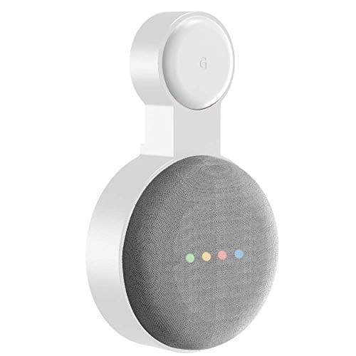 Image of honecumi Wall Mount for Google Nest Mini (2nd Generation) Audio | Bracket Wall Mount Stand Holder for Google Nest Mini Speaker Assistant, Cable Management Space Saving Socket Stand- Elegant White