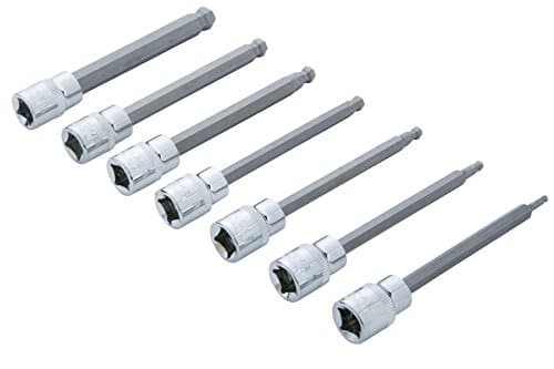 Image of Blue Spot Tools 01510 1510 Extra Long Ball Ended Hex Socket Bit Set, Set of 7 Pieces