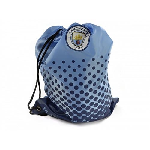 Image of MANCHESTER CITY FC Official Fade Design Gym Bag, Light Blue/Navy, One Size