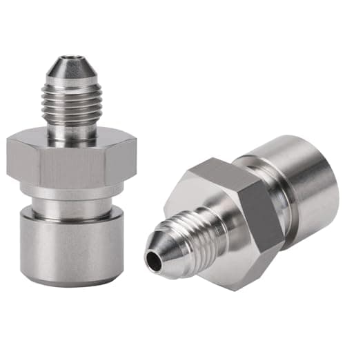Image of Podavelle 3AN Male to 3/8-24 3/16" Inverted Flare Female Brake Line Adapter Fitting Stainless Steel 2PCS