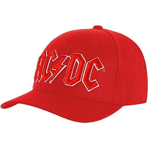 Image of AC/DC Men's Red Baseball Cap: Red Logo Official
