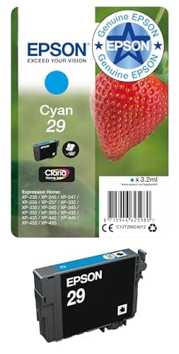 Image of Epson 29 Cyan Strawberry Genuine, Claria Home Ink, Standard