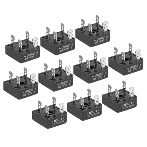 Image of PATIKIL GBPC50-10 Rectifier Diode, 10 Pcs Bridge Rectifier 50A 1000V Electronic Silicon Diodes for Converting AC Power to DC Power, Black