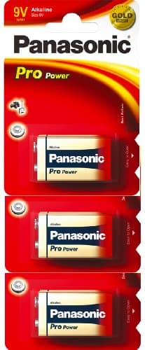 Image of Panasonic Pro Power Gold 9V Alkaline Batteries 6LR61PPG 3/pk (6LR61, MN1604, PP3)