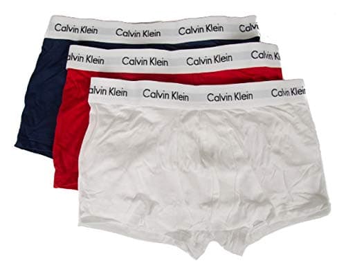 Image of Calvin Klein Men's 3 Pack Low Rise Trunks - Cotton Stretch