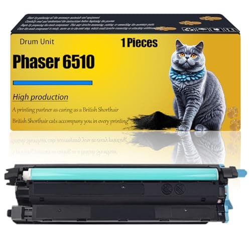 Image of Phaser 6510 Drum Unit Compatible for Xerox Phaser 6510 6510DN 6510DNI 6510N Printers, 108R01420 108R01417 108R01418 108R01419 Drum Unit Refills 50000 Pages (Cyan)