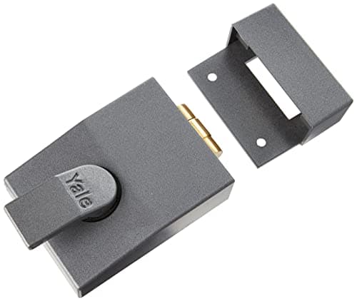 Image of Yale B-81-DMG-PB-60 Standard Nightlatch, Standard Security, Dark Metallic Finish/Brass Cylinder, 60 mm Backset