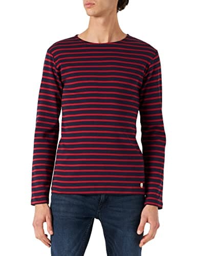 Image of Armor Lux Men's Heritage Sailor Sweater, Navy/Rosso, XS
