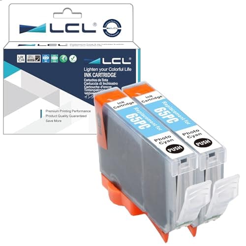 Image of LCL Compatible Ink Cartridge CLI65 CLI-65 PC CLI-65PC (2-PACK Photo Cyan) Replacement for Canon PIXMA PRO-200