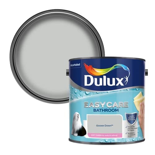 Image of Dulux Easycare bathroom Soft Sheen Paint - Goose Down - 2.5L