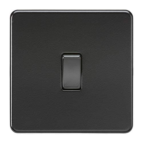 Image of Knightsbridge SF2000MBB Screwless 1G 2-Way Switch, 230 V, Matt Black