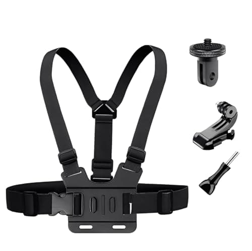 Image of YEHOLDING Chest Strap Mount Compatible with Insta 360 X5 X4 Air X4 X3 X2 X, Adjustable action camera accessories Kit Compatible with Insta360 ACE Pro 2 ACE Pro ACE ONE RS R GO 2 3