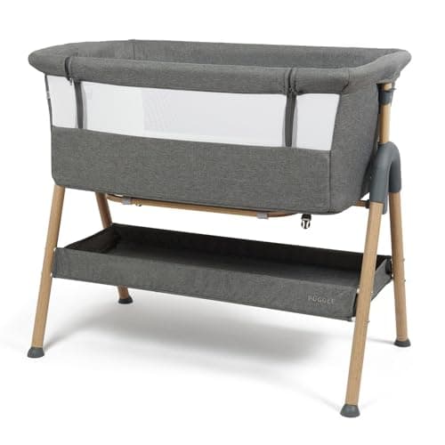 Image of Puggle Dreamy Bedside Crib - Grey